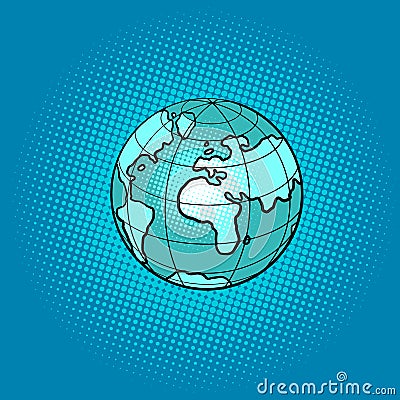 Planet earth, international symbol Vector Illustration