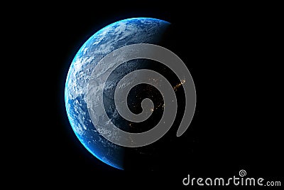 Planet earth isolated on black background, 3d renders. Elements of this image furnished by nasa Stock Photo