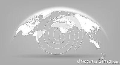 Planet earth mainland surface map Vector Illustration