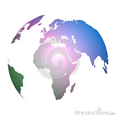 Planet earth map globe Vector Illustration