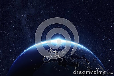 Planet earth at night Stock Photo