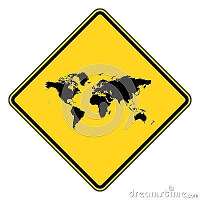 Planet Earth road sign Stock Photo