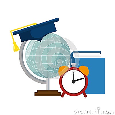 Planet earth school icon Vector Illustration