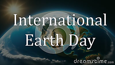 Our beautiful planet Earth rests on a lush green field on Earth Day. Stock Photo