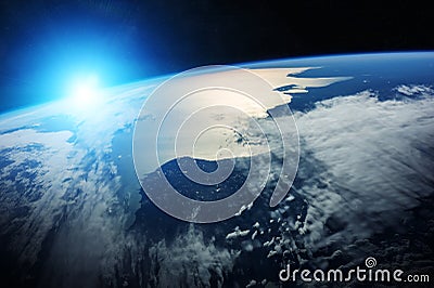 Planet Earth in space 3D rendering elements of this image furnished by NASA Stock Photo