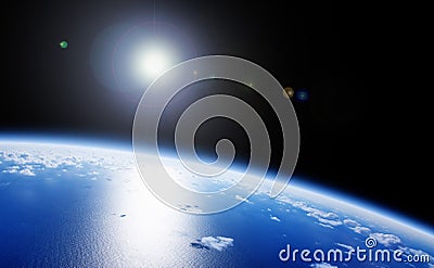 Planet Earth Space View Stock Photo