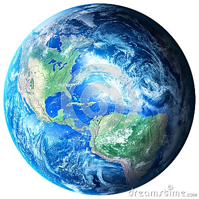 Planet Earth on transparent background - PNG Stock Photo