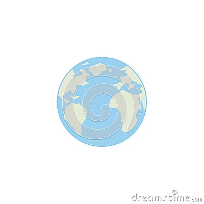 Planet Earth. Vector drawing of the globe. Colour illustration by hand Cartoon Illustration