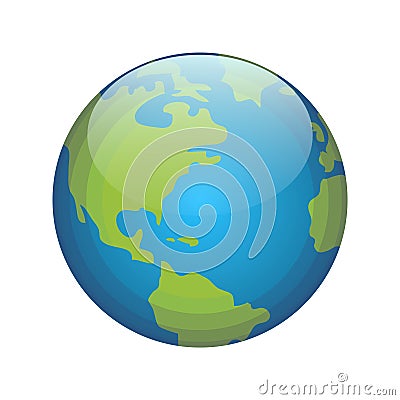 Planet Earth Cartoon Illustration