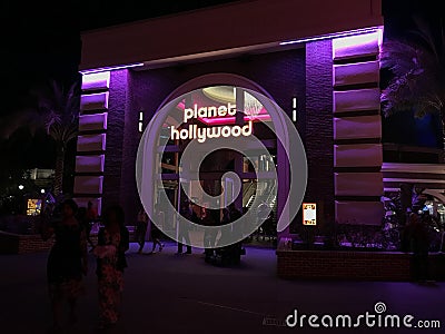 Planet Hollywood, Disney Springs, Orlando, FL Editorial Stock Photo