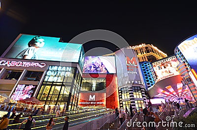 Planet Hollywood Resort & Casino, landmark, metropolitan area, night, metropolis Editorial Stock Photo