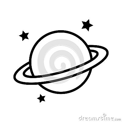 Planet icon vector. physics illustration sign. astronomy symbol. science logo. Vector Illustration