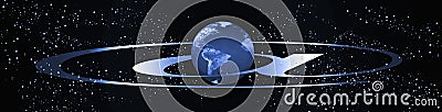 Planet internet banner Stock Photo