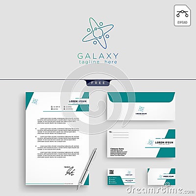 planet line art logo template vector illustration Vector Illustration