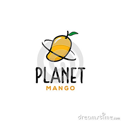 Planet mango logo designs inspirations Vector Illustration