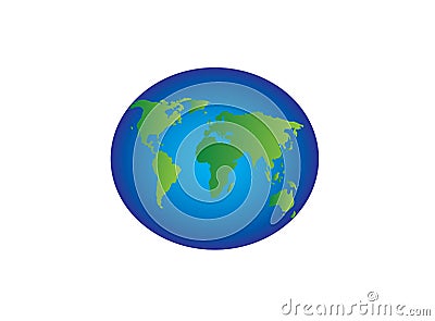 Planet map satillite view for logo design vector, globe icon, earth symbol Stock Photo