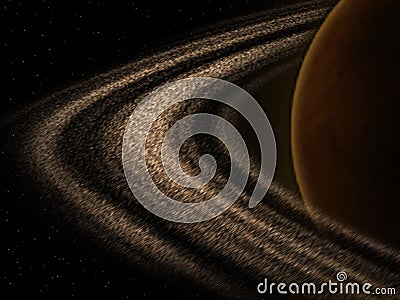 Planet with ring Stock Photo