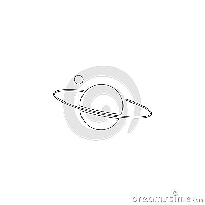 Planet Saturn. flat vector icon Vector Illustration