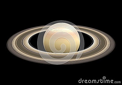 Planet Saturn Isolated Stock Photo
