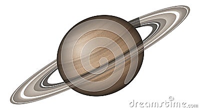 Planet Saturn, isolated on white Vector Illustration
