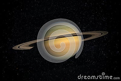 Planet Saturn in space Stock Photo