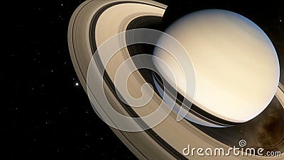 Planet Saturn. View of the planet and the rings Stock Photo