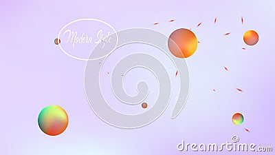 Funny abstract space background picture wallpaper. Vector Illustration