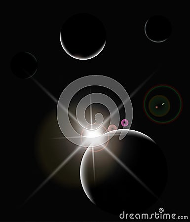 Planet in space Vector Illustration