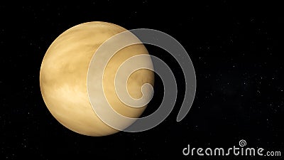 Planet Venus with title space on the right. Stock Photo