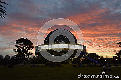 Planetarium of the City of Buenos Aires in Palermo, close view. Stock Photo