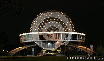 Planetarium at Night Stock Photo
