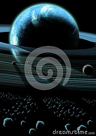 Planetary Ring System Stock Photo