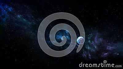 Planets, Galaxy background, Cosmos and Nebula, Universe, Fantasy Outer space background Stock Photo