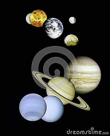 Planets in outer space. Stock Photo