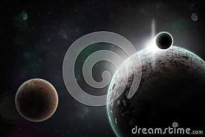 Planets in space Stock Photo