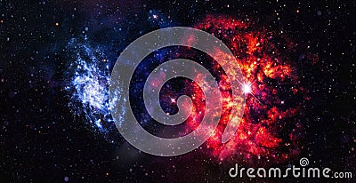 Planets, stars and galaxies in outer space showing the beauty of space exploration. Elements furnished by NASA . - Image Stock Photo