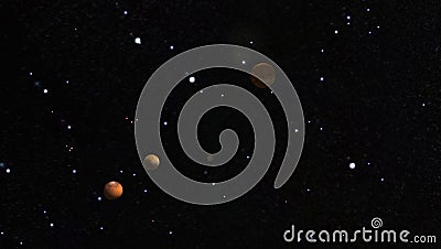 Stars of a planet and galaxy in a free space Stock Photo