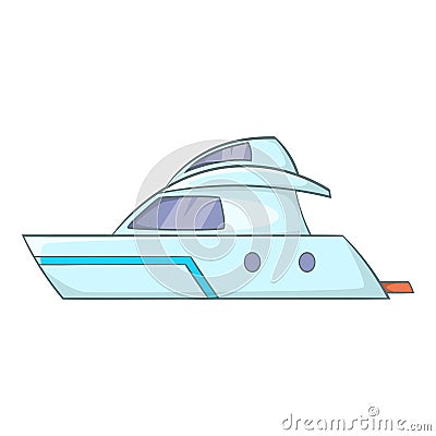 Planing powerboat icon, cartoon style Cartoon Illustration