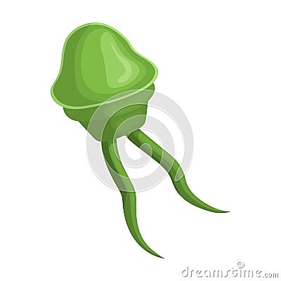 Plankton vector icon.Cartoon vector icon isolated on white background plankton. Vector Illustration