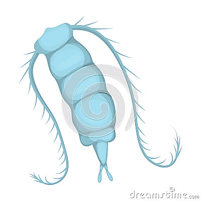 Plankton vector icon.Cartoon vector icon isolated on white background plankton. Vector Illustration