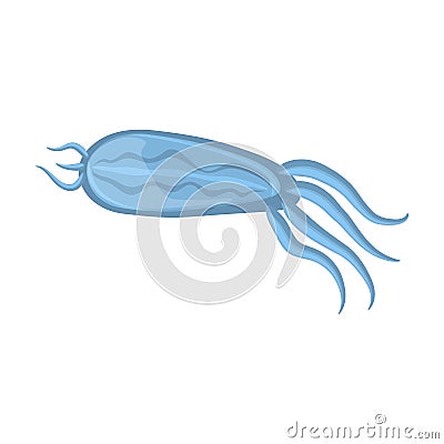 Plankton vector icon.Cartoon vector icon isolated on white background plankton. Vector Illustration