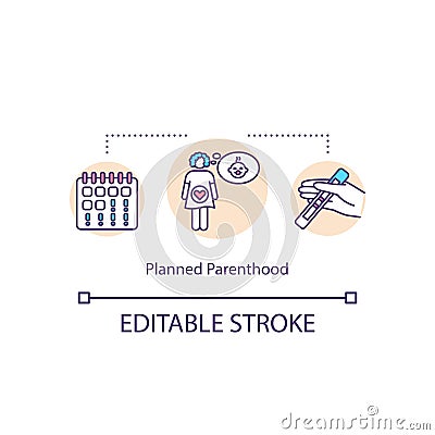 Planned parenthood concept icon Vector Illustration