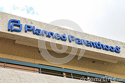 Planned Parenthood sign on building Editorial Stock Photo