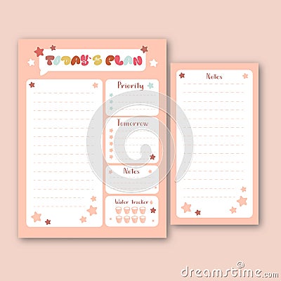 planner daily shopping list weekly monthly ipad iphone list date daily planner templates Vector Illustration