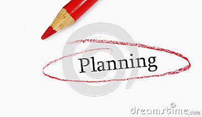 Planning circle Stock Photo