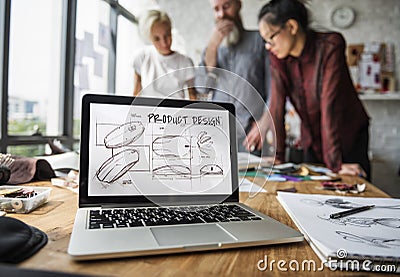 Planning Draft Product Work Concept Stock Photo