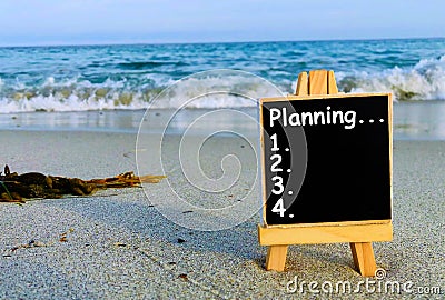 Planning List on the board. Stock Photo