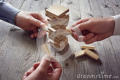 Planning, risk and team strategy in business Stock Photo