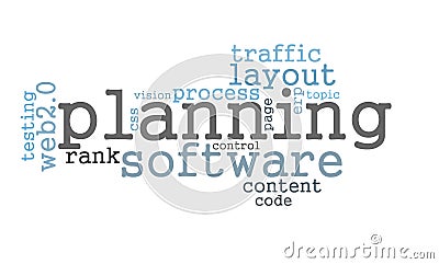 Planning software word cloud Stock Photo