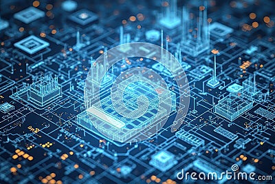 Planning Technical Setup Process Through Visualized Engineering Schematics Stock Photo